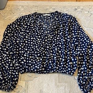 E.ssue Polka Dot top Sz M
